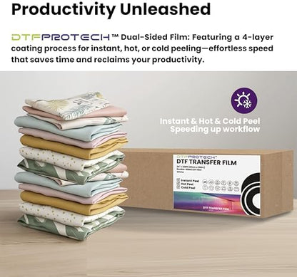 DTFPROTECH Transfer Film - 350% Heavy Ink Load Absorption
